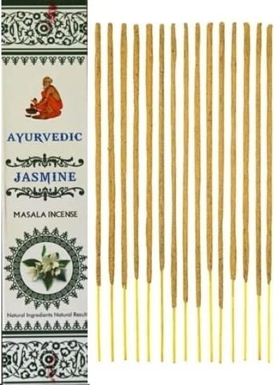 Ayurvedic Doğal Çubuk Tütsüler || 20 Farklı Aroma ve Koku || Palo Santo, Whıte Sage (Adaçayı), Nag Champa, Sandal, Lavanta, Yoga,.. (Jasmin (Yasemin))