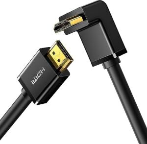 HDMI 90 Derece Kablo, 2 Metre, Siyah