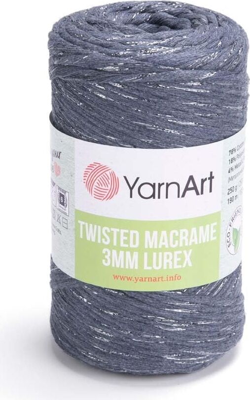El Örgü Ipi Twısted Macrame 3mm Lurex, 761, 4X250 gr