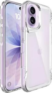 iPhone 17 Için Defend Serisi Kristal Berraklığında Ultra Şeffaf Arkası Sert Polikarbonat Kenarları Yumuşak Silikon Super Koruyucu Özellikli Kılıf (Şeffaf, 17)