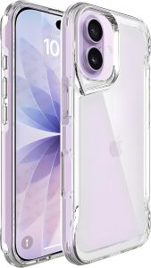 iPhone 17 Için Defend Serisi Kristal Berraklığında Ultra Şeffaf Arkası Sert Polikarbonat Kenarları Yumuşak Silikon Super Koruyucu Özellikli Kılıf (Şeffaf, 17)