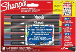Creative Marker Akrilik Boya Kalemleri | Yuvarlak Uçlu Su Bazlı Boya Kalemi | Mürekkep Kağıda Geçirmez ve Çoğu Yüzey Üzerine Yazar | 5 Adet