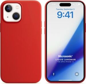 Kılıf Apple iPhone 15 Için Liquid Lansman Silikon Kırmızı [iphone 15 ile Uyumlu Kılıf - Kırmızı]