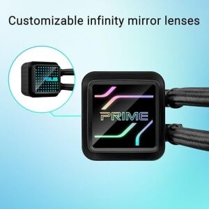 Asus Prıme Lc 360 Argb Sıvı Soğutucu Özel Tasarlanmış Cpu Temas Alanı ve Kanatçıklı Kanallara Sahip Sonsuz Ayna Lens Seçenekleri Olan Su Bloğu, Önceden Monte Edilmiş Argb Fanlar ve Aura Aydınlatma