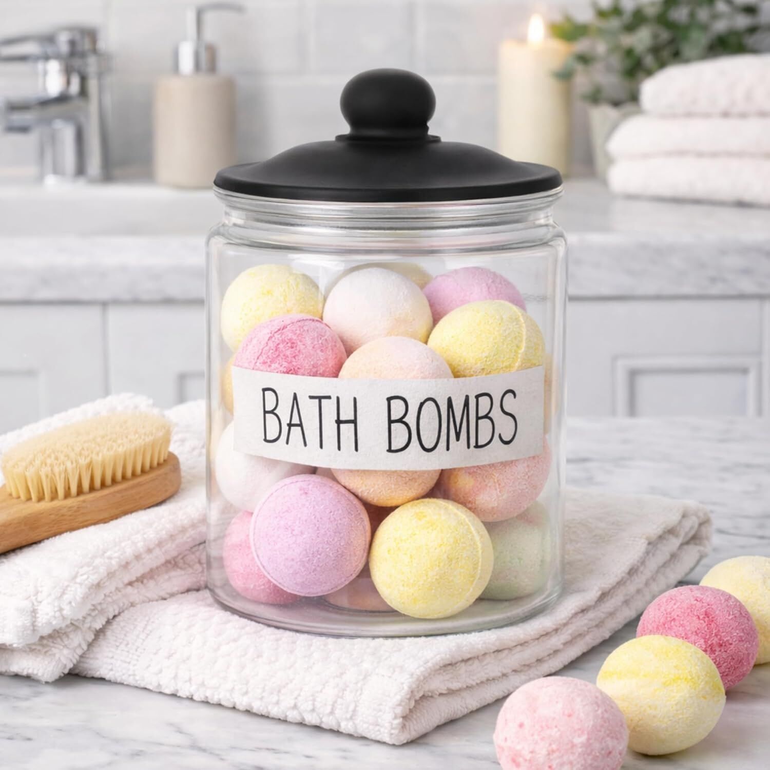 1,8 L Cam Deterjanlık Kavanoz – Amber Renk, Kapaklı “bath Bombs” Saklama Kabı, Çamaşır Deterjan Kapsülü ve Pod Düzenleyici