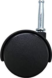 Shepherd Hardware 9406 Ofis Sandalyesi Tekerleği, Frenli Çift Tekerlek, 5 Cm, 8 mm Şaft Çapı, 34 kg Taşıma Kapasitesi, 2'li Paket, Siyah