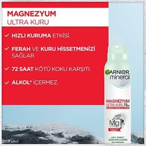 Mineral Magnezyum Ultra Kuru Sprey Deodorant
