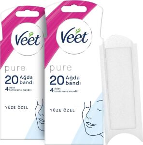 Hipoalerjenik Yüz Ağda Bandı, (2 x 20 Adet)
