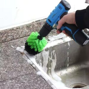 3lü Matkap Ucu Banyo Küvet Duşakabin Araba Tekerliği Koltuk Yıkama Temizleme Fırçası Seti, Asorti