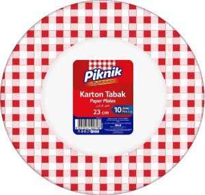 Piknik Kullan-At Karton Tabak 21 cm Büyük 10'lu 1495