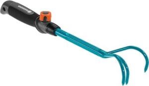 Combisystem Küçük Kauçuk: Zemini Gevşetmek ve Havalandırmak Için 3 Çinko Bahçe Pençesi, Çalışma Genişliği 7 Cm, Ergonomik Sap, Korozyon Koruması (8921-20)