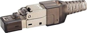 Pensesiz Kolay Bağlantılı Metal Cat6 Stp Jack Konnektör