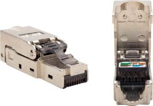 Pensesiz Kolay Bağlantılı Metal Cat6 Stp Jack Konnektör