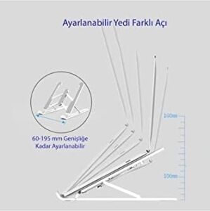 Macbook Laptop Bilgisayar Standı Notebook Özel Yükseltici Stand Tablet Tutucu Ayarlı Metal Metal Stand