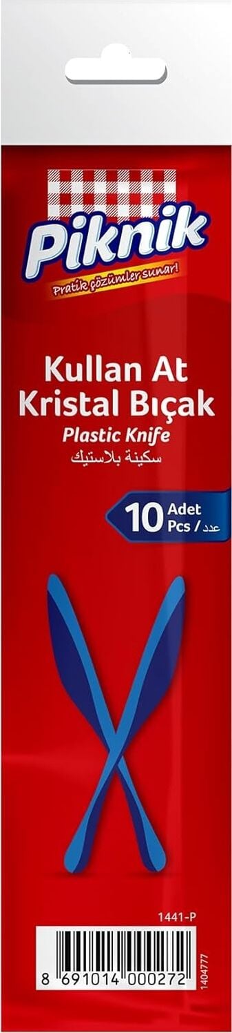 Piknik Kullan-At Kristal Bıçak 10'lu Renk'li 1441