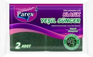 Tüm Yüzeyler Için Klasik Yeşil Sünger 2 Adet