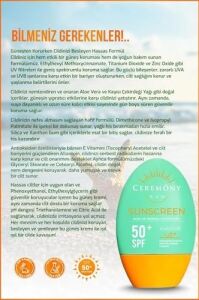 Ceremony Güneş Kremi 50+Spf Kuru ve Normal Cilt.