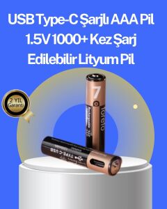 Hızlı Şarj Teknolojili USB Şarjlı Aaa Pil – 40 Dakikada Tam Şarj
