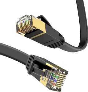 Vetech Cat7 Ethernet Kablosu (5 Metre) 10GBPS Premium Internet Lan Kablo Flat Modem Ağ Kablosu 5mt