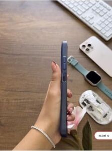Süper Ince Mat Ultra Thin Silikon Kılıf Lacivert Redmi 12 ile Uyumlu