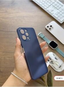 Süper Ince Mat Ultra Thin Silikon Kılıf Lacivert Redmi 12 ile Uyumlu