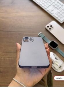 Süper Ince Mat Ultra Thin Silikon Kılıf Lacivert Redmi 12 ile Uyumlu