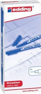 1880 Teknik Çizim Kalemi - Siyah - 10 Kalem - 0,2 mm Çizgi Genişliği