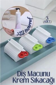 Diş Macunu Krem Sıkacağı 3 Lü Set Tuppo Design 719172