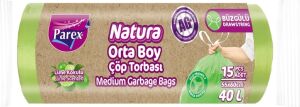 Natura Büzgülü Çöp Torbası Orta Boy 15’li