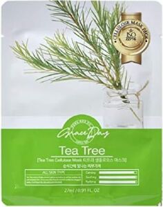 Grace Day Problemli Ciltler Için Çay Ağacı Yağı Içeren Selüloz Maske Tea Tree Mask 8809446653175, One Size