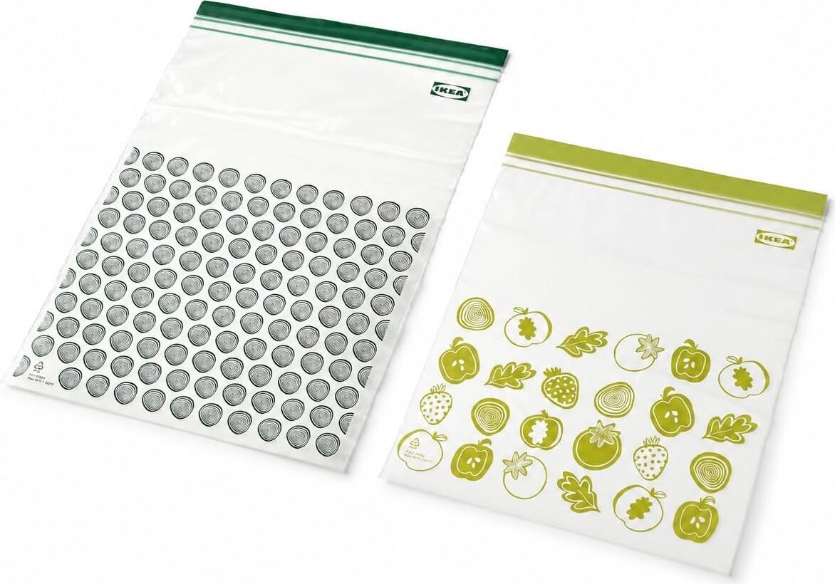 Plastik Torba Istad, 30 Adet Paket, Şunlardan Oluşur: 15 Torba 6 L (28,5 x 41 Cm) ve 15 Torba 4,5 L (27 x 34 Cm), Tekrar Kullanılabilir, Çünkü Tekrar Kapatılabilir