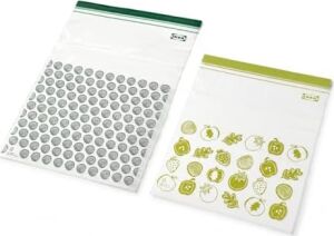 Plastik Torba Istad, 30 Adet Paket, Şunlardan Oluşur: 15 Torba 6 L (28,5 x 41 Cm) ve 15 Torba 4,5 L (27 x 34 Cm), Tekrar Kullanılabilir, Çünkü Tekrar Kapatılabilir