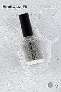 Gri Simli Oje 39 - Yüksek Pigmentli Uzun Süreli Kalıcılık Hızlı Kuruma - Nail Lacquer 39