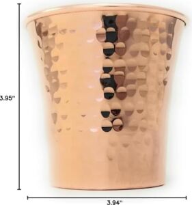 Dede Copper - cc Serisi (15OZ) - El Yapımı Süper Ağır Içecek Bardağı Veya Servis Soğuk Içecekler ve Kokteyl Kupası, Içi Kalay Kaplı Saf Katı Bakır El Yapımı Bardak (Dövülmüş)