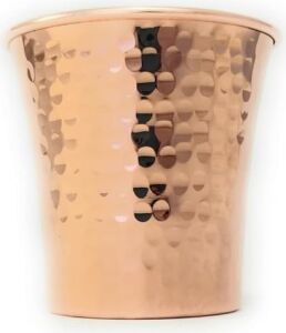 Dede Copper - cc Serisi (15OZ) - El Yapımı Süper Ağır Içecek Bardağı Veya Servis Soğuk Içecekler ve Kokteyl Kupası, Içi Kalay Kaplı Saf Katı Bakır El Yapımı Bardak (Dövülmüş)