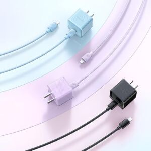CA-3660 Crystal Serisi Type-C To Lightning 36W Pd Hızlı Şarj ve Veri Aktarım Örgü Kablo Siyah 1.2m