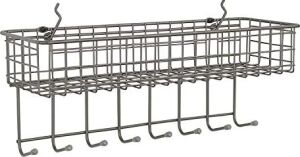 Spectrum Diversified Pegboard & Duvara Monte Raf Sepeti ve Kanca Istasyonu, 40,64 cm U x 14,0 cm G, Endüstriyel Gri