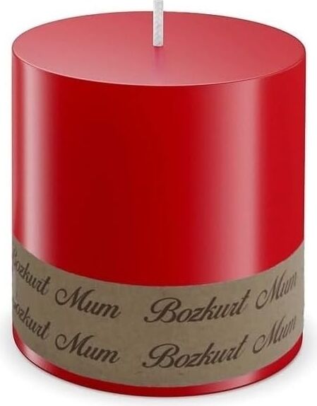 Simagift Simagift Bozkurt Mum Silindir Mum 7cm Çap x 7cm Boy Dev Mum 7 Cmx 7cm Silindir Mum 7x7 cm Kırmızı
