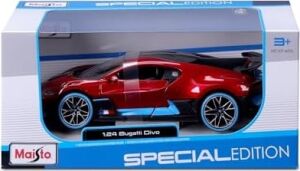 Maisto Bugatti Divo: Model Araba, 1:24 Ölçeğinde, Hareketli Kapılar, Kırmızı (531526R)