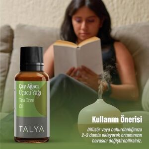 %100 Saf Çay Ağacı Uçucu Yağı 10ML - Akne ve Sivilce Karşıtı - Cilt Bakımı - Difüzör Için Aromaterapi Yağı