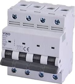 6VTB-4C100 Otomatik Sigorta 6ka C Tipi 4 Kutup 100A