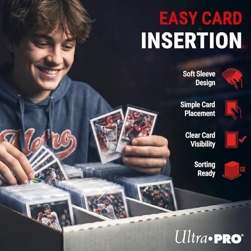 Ultra Pro - 100 Adet Yumuşak Kart Kılıfı 2-5/8'' x 3-5/8'' - Değerli Spor Kartlarınızı, Oyun Kartlarınızı ve Koleksiyon Ticaret Kartlarınızı Ultra Şeffaf Kart Kılıflarında Koruyun