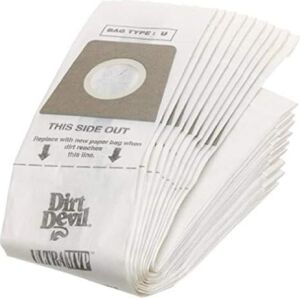Dirt Devil Tip U Vakum Torbaları (10'lu Paket), 3920048001