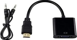 HDMI To VGA Dönüştürücü + Ses Kablosu Siyah