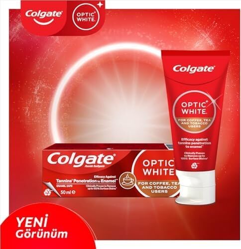 Optic White Kahve, Çay ve Tütün Kullanıcıları Için Beyazlatıcı Diş Macunu 50 ml