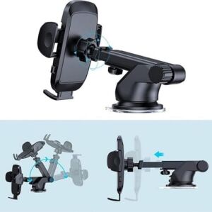 Hb-39 Premium Telefon Tutucu Araç Içi Telefon Tutucu Ayarlanabilir Cam ve Torpido Için Yüksek Kalite Tutucu Araba