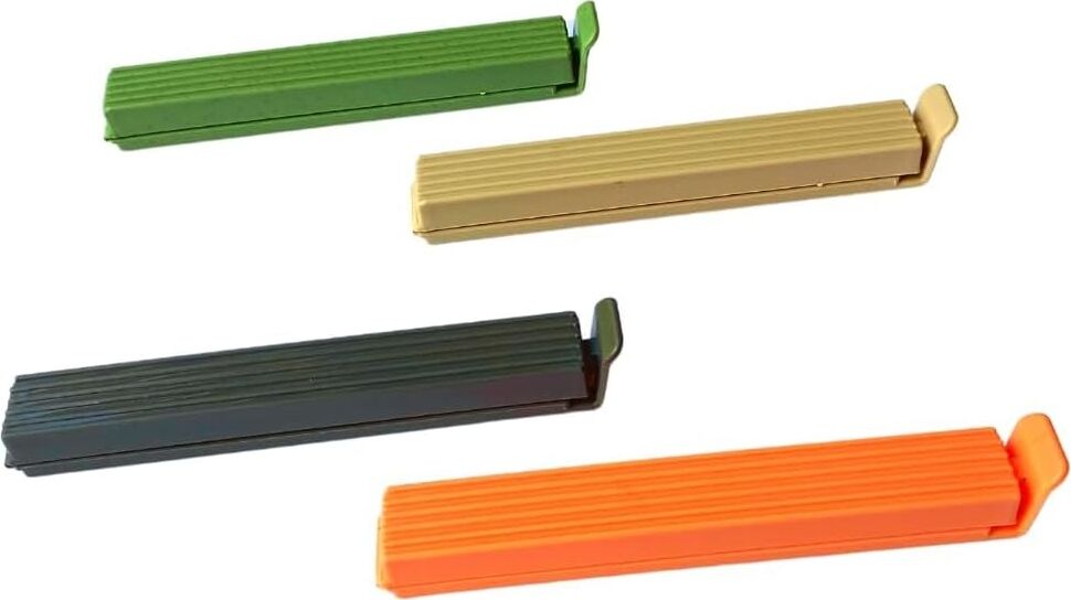 12'li Çok Renkli Pratik Poşet Klipsi, Paket, Ambalaj, Torba, Çanta Kapatıcı Plastik Kilidi, Mandalı (12'li Karışık)