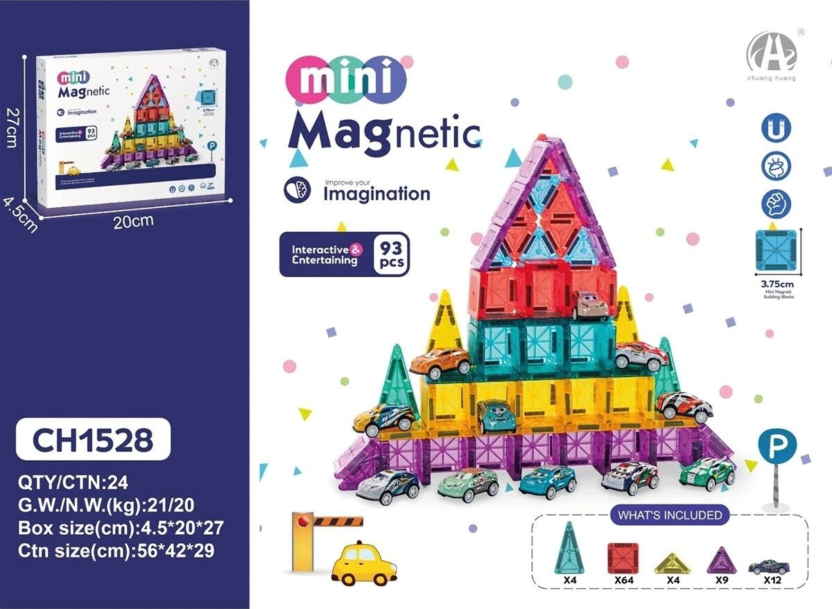3.75CM Mini Magnetic Blok 93 Parça CH1528
