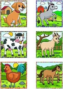 Çiftlik Hayvanları 3D Puzzle - 9 Küp 6 Yapboz