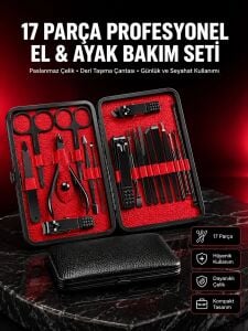 Kompakt ve Şık Tasarımlı 17 Parça Bakım Seti Yeni Nesil